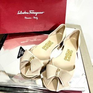 Ferrragamo cream slides